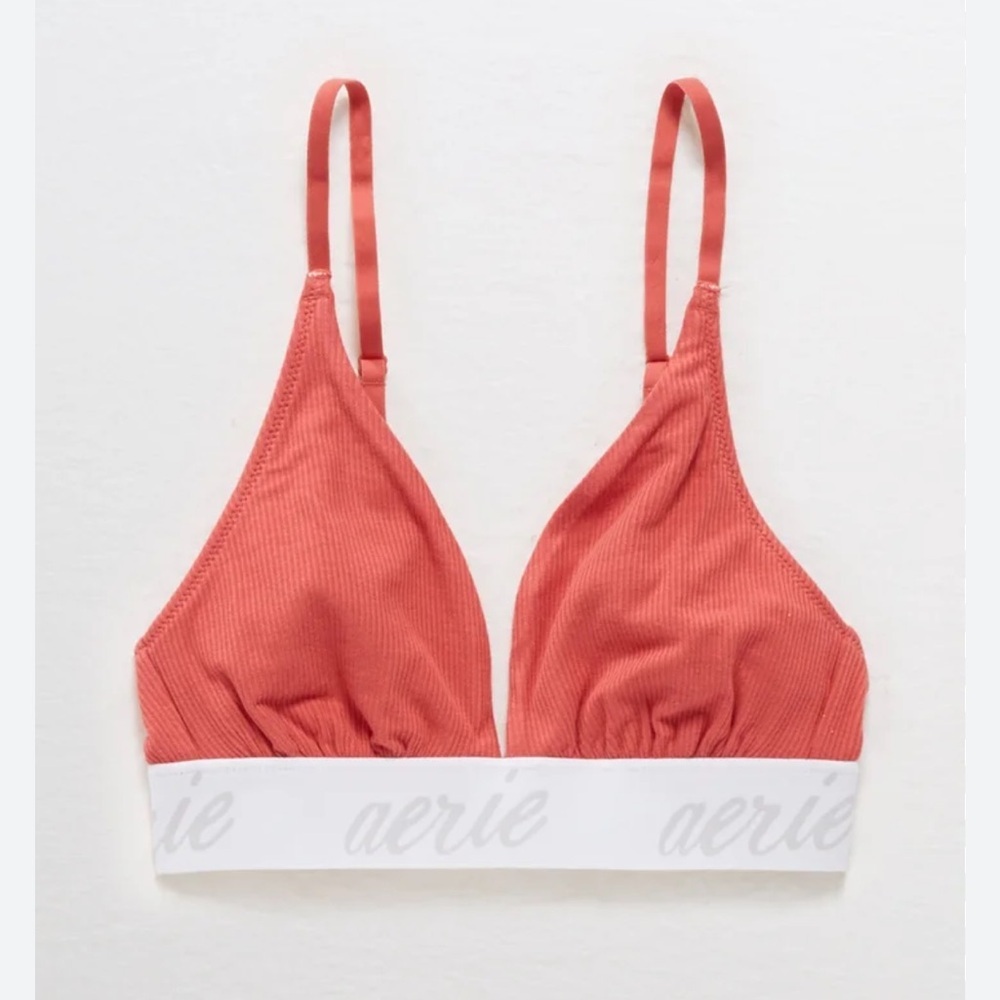 AERIE | Coral ribbed Bralette XL